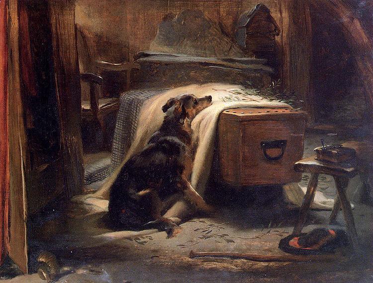 Landseer, Edwin Henry The Old Shepherd's Chief Mourner oil painting picture